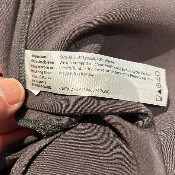 Eileen Fisher Twill Plaid Mandarin Collared Shirt Dress Womens Size Small - Picture 6 of 13